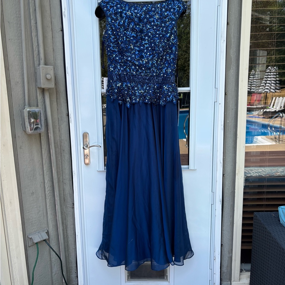 Navy Beaded Evening Gown | BRAND NEW, NEVER WORN | Size 12 | NWT
